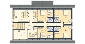 Poddasze projektu - Budynek usługowy Orzeł II DCU01a