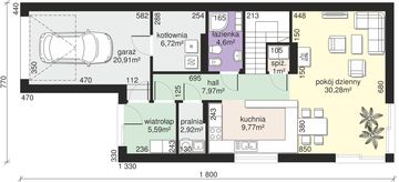 Parter projektu - Dom przy Kolorowej 2