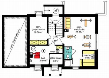 Piwnica projektu - BW-36 wariant 14 podpiwniczony