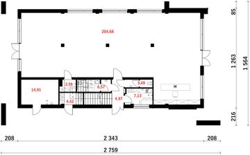 Parter projektu - Budynek usługowy BMU-430 wariant 1