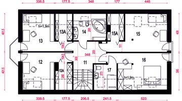 Poddasze projektu - Zgrabna z garażem 2-st. [A1]