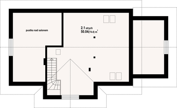 Poddasze projektu - Chmielów z garażem 35