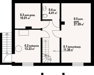 Piwnica projektu - Miłków 19 dws
