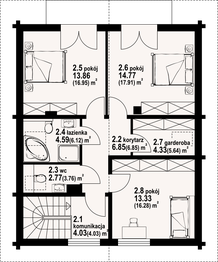 Poddasze projektu - Grochowice 1dw