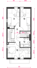 Poddasze projektu - Jukka z garażem 1-st. [A1-SZL]