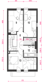 Poddasze projektu - Jukka z garażem 1-st. [A1-SZP]