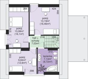 Poddasze projektu - Dom przy Cyprysowej 59