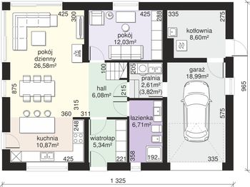 Parter projektu - Dom przy Cyprysowej 101