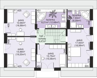 Poddasze projektu - Dom przy Cyprysowej 101