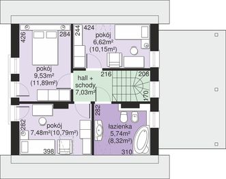 Poddasze projektu - Dom przy Wiosennej 21
