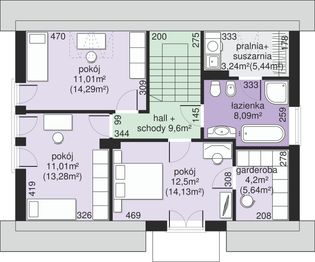 Poddasze projektu - Dom przy Alabastrowej 59