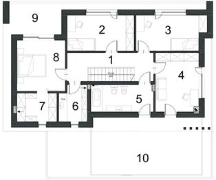 Piętro 1 projektu - Stanowczy D70
