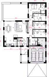 Parter projektu - Dolomit II z garażem 2-st. [A]