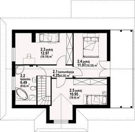 Poddasze projektu - Modrzewo dw 3