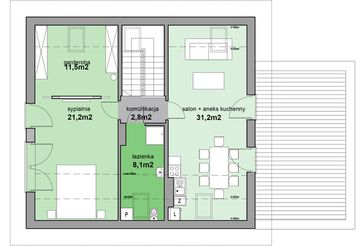 Poddasze projektu - MJS-102 Dwurodzinny