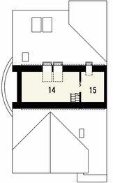 Projekt domu Maxima Nova 1 - rzut poddasza ii, dom liczy 5 pokoje, 3 łazienki i wc