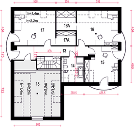 Poddasze projektu - Wega z garażem 1-st. [A1]