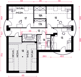 Poddasze projektu - Wega z garażem 2-st. [A]