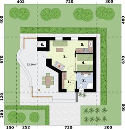 Parter projektu - Vigo C dom mieszkalny, całoroczny