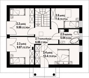 Poddasze projektu - Paczków 3m