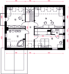 Poddasze projektu - Wega II z garażem 1-st. [A]