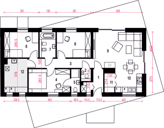 Parter projektu - Żurawinka bez garażu [B]