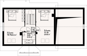 Poddasze projektu - Zawoja 16 dwst
