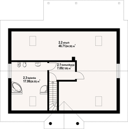 Poddasze projektu - Alamowo 13 dwk