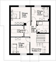 Poddasze projektu - Grochowice 7dw