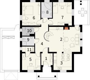 Parter projektu - Granit bez garażu