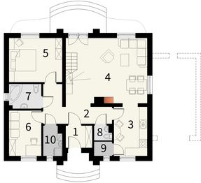 Parter projektu - Jaspis bez garażu