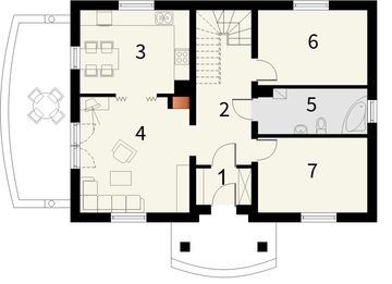 Parter projektu - Marmur bez garażu