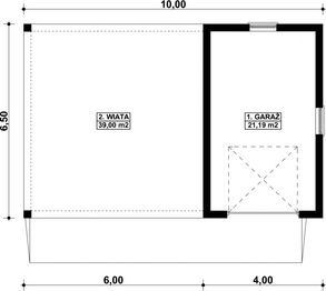 Parter projektu - G21 - Budynek garażowy z wiatą