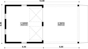 Parter projektu - G30 - Budynek garażowy z wiatą