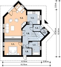 Parter projektu - L-3 Dom tradycyjny