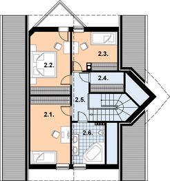 Poddasze projektu - L-3 Dom tradycyjny