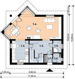 Parter projektu - L-6 Dom tradycyjny