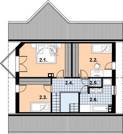 Poddasze projektu - L-6 Dom tradycyjny