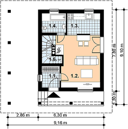 Parter projektu - L-12 Dom tradycyjny