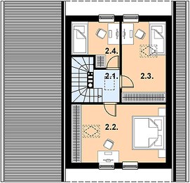 Poddasze projektu - L-12 Dom tradycyjny