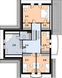 Poddasze projektu - L-16 Dom tradycyjny