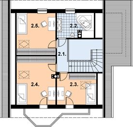 Poddasze projektu - L-19 Dom tradycyjny
