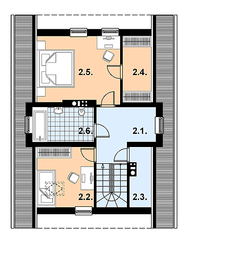 Poddasze projektu - L-29 Dom tradycyjny