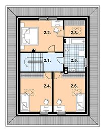 Poddasze projektu - A-100 Dom szkieletowy