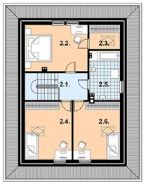 Poddasze projektu - A-100 Dom z bali