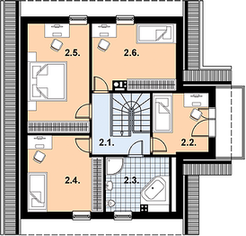 Poddasze projektu - L-73 Dom z bali