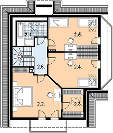 Poddasze projektu - L-41 Dom szkieletowy