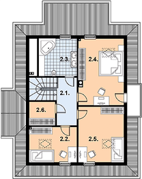 Poddasze projektu - L-88 Dom szkieletowy