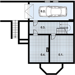 Piwnica projektu - L-85 Dom z bali