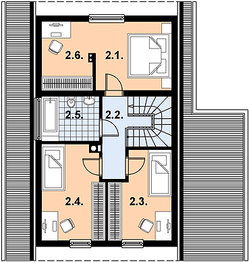Poddasze projektu - L-84 Dom krótka szkieletowy